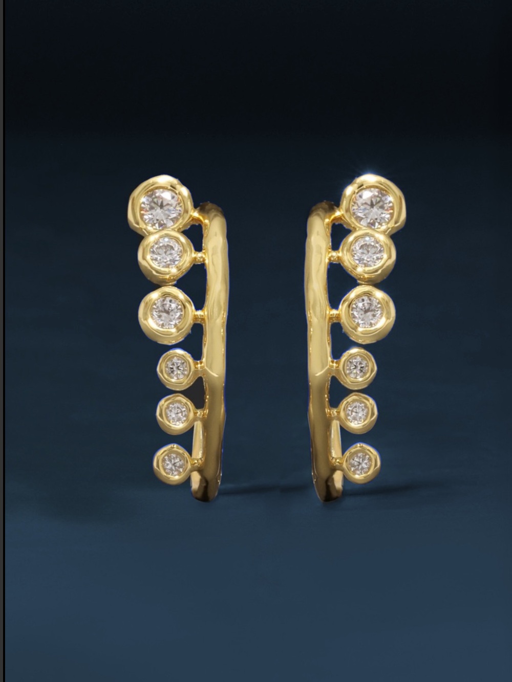 ALEXIS BITTAR • Asterales Orb Lightweight CZ both  “Bar” & Hoop Earrings
